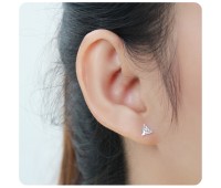 Triangle CZ Silver Stud Earrings STS-2644